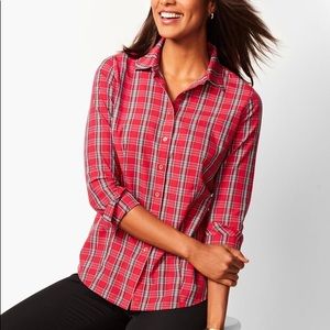 Talbots’s The Perfect Plaid Holiday Shirt 18W NWOT
